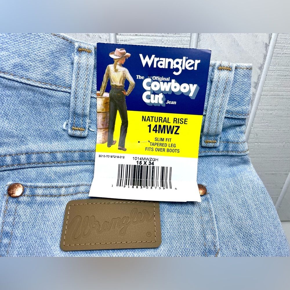 Wrangler The Original Cowboy Cut Jean 14MWZ Natural Rise Women’s Denim Sz. 15x34